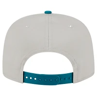 Casquette de golf athlétique à visière snapback pour homme Miami Dolphins de New Era Stone/Aqua