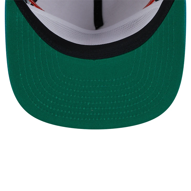 Casquette de golf athlétique à visière snapback pour homme Miami Dolphins de New Era Stone/Aqua