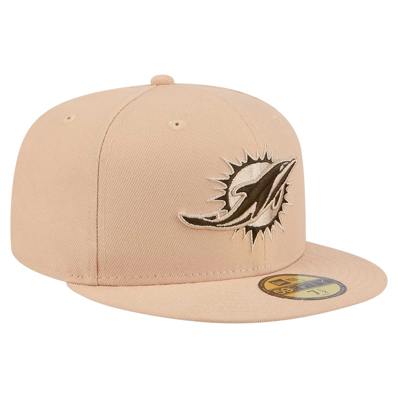 Casquette ajustée 59FIFTY Miami Dolphins Candied Pecan de New Era pour homme
