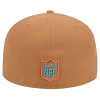 Casquette ajustée 59FIFTY New Era pour hommes des Miami Dolphins Color Pack avec patch latéral