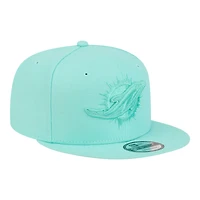 Men's New Era  Turquoise Miami Dolphins Colorpack 9FIFTY Snapback Hat