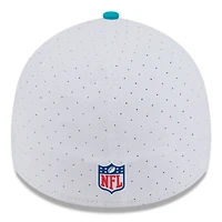 Men's New Era  White/Aqua Miami Dolphins 2025 NFL Training Camp 39THIRTY Flex Hat