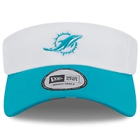 Men's New Era  White/Aqua Miami Dolphins 2025 NFL Training Camp Adjustable Visor