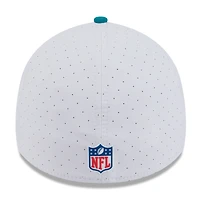 Casquette New Era 39THIRTY Flex blanche/aqua pour homme