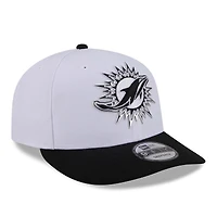 Men's New Era  White/Black Miami Dolphins 2026 NFL Draft Pre-Curved 9FIFTY Snapback Hat