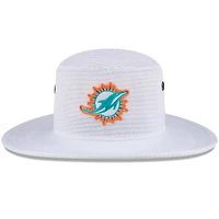 Chapeau bob Panama New Era pour hommes, blanc, Miami Dolphins 2024 NFL Training Camp
