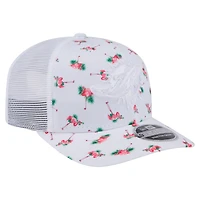 Casquette extensible à bouton-pression New Era blanche pour homme, motif flamant rose, Miami Dolphins Adventure 9SEVENTY