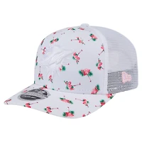 Casquette extensible à bouton-pression New Era blanche pour homme, motif flamant rose, Miami Dolphins Adventure 9SEVENTY