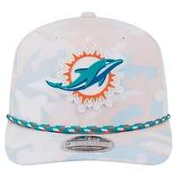 Men's New Era  White Miami Dolphins Camo Rope 9SEVENTY Adjustable Hat