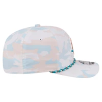 Men's New Era  White Miami Dolphins Camo Rope 9SEVENTY Adjustable Hat