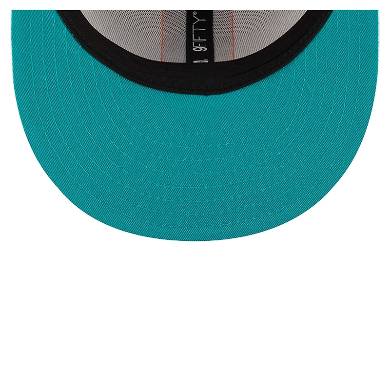 Men's New Era White Miami Dolphins  Helmet 9FIFTY Snapback Hat