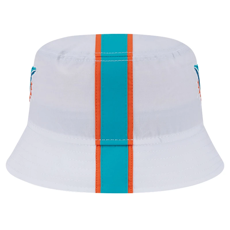 Chapeau bob blanc Miami Dolphins New Era pour homme