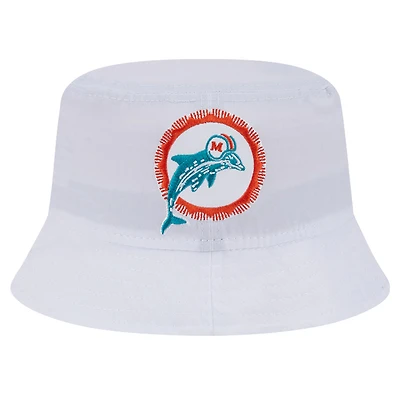 Chapeau bob blanc Miami Dolphins New Era pour homme