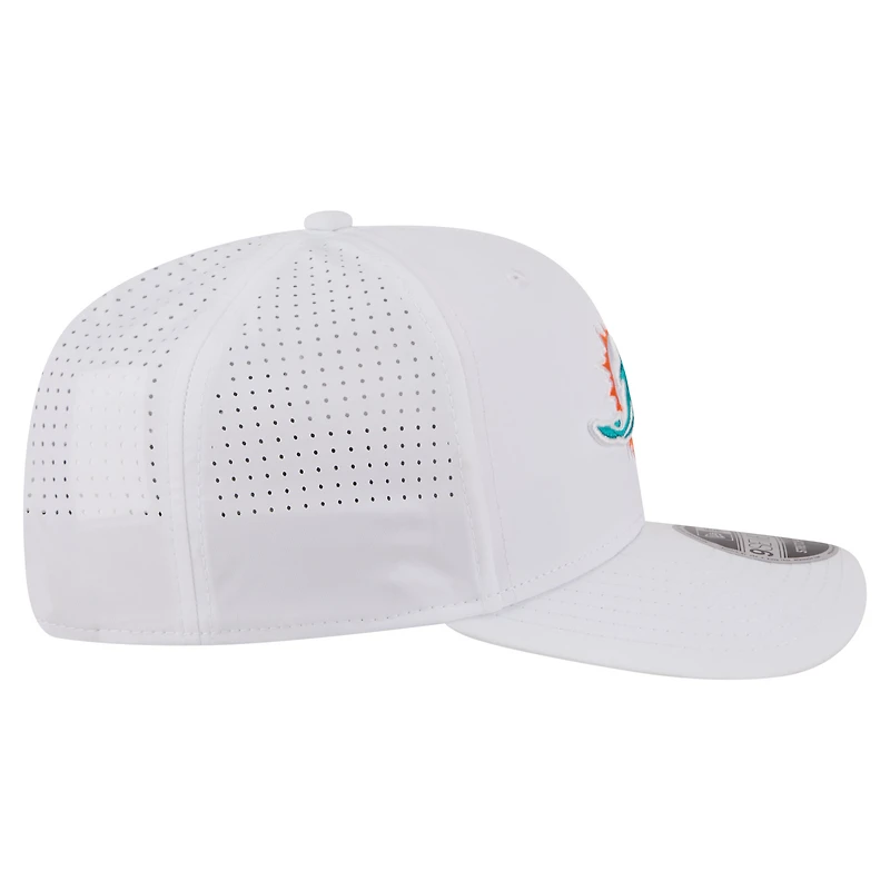 Men's New Era White Miami Dolphins Name Plate 9SEVENTY Adjustable Hat