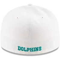 Men's New Era White Miami Dolphins Omaha Low Profile 59FIFTY Fitted Hat
