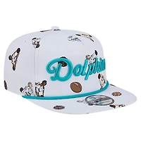 Men's New Era  White Miami Dolphins Team Cheer 19TWENTY Snapback Hat