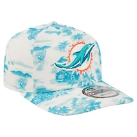 Men's New Era White Miami Dolphins Tropics 19TWENTY Adjustable Hat