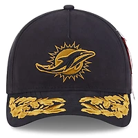 Men's New Era x Alpha Industries  Black Miami Dolphins A-Frame 9FORTY Adjustable Hat