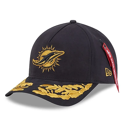 Casquette ajustable A-Frame 9FORTY noire des Dolphins de Miami pour homme New Era x Alpha Industries