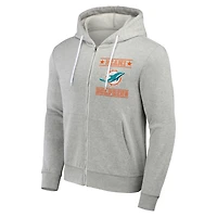 Men's NFL x Darius Rucker Collection by Fanatics Gray Miami Dolphins Full-Zip Hoodie