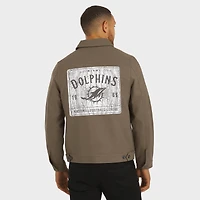 Veste camionneur à boutons complète pour homme de la collection NFL x Darius Rucker par Fanatics, couleur beige