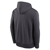 Men's Nike Anthracite Miami Dolphins Toss Sweep Therma Hoodie