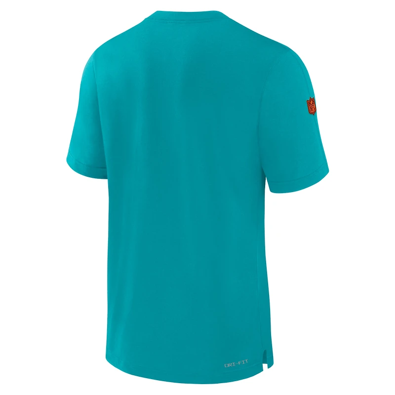 Men's Nike Aqua Miami Dolphins 2023 Sideline Performance T-Shirt
