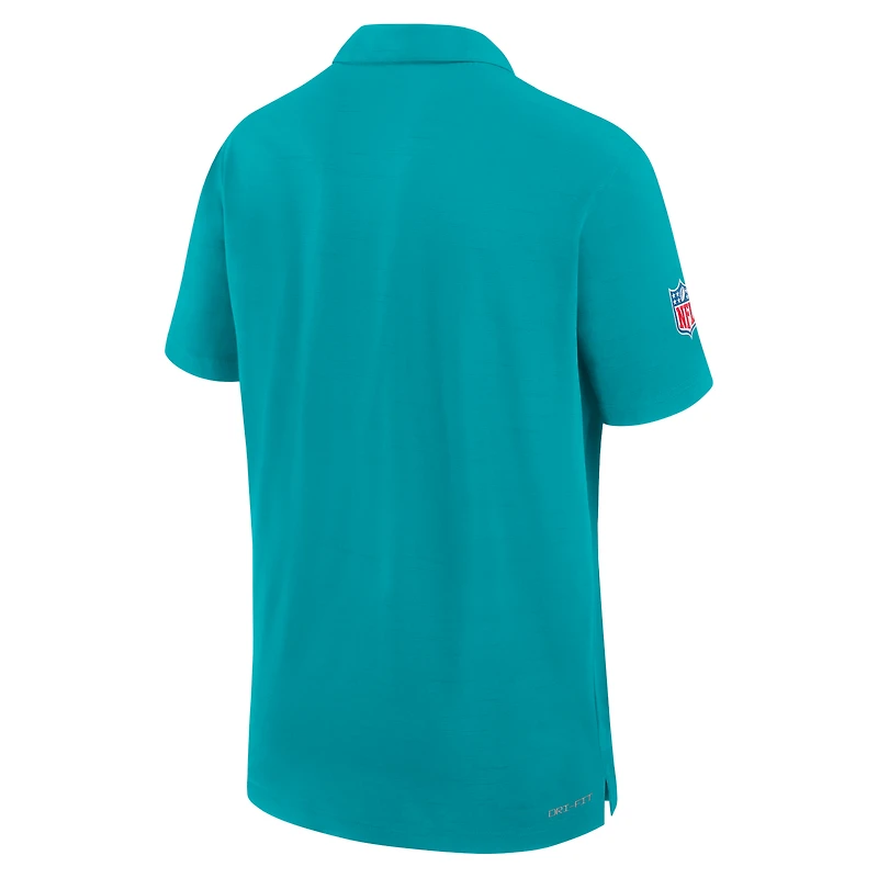 Polo Nike Aqua Miami Dolphins 2024/25 Sideline Performance pour homme