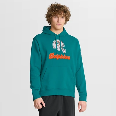 Men's Nike Aqua Miami Dolphins Best Season Rewind Club Pullover Hoodie