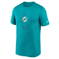 Men's  Nike Aqua Miami Dolphins Big & Tall Blitz Legend Icon T-Shirt