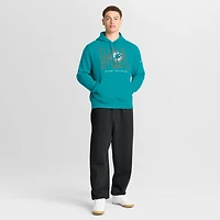 Sweat à capuche en molleton Nike Aqua Miami Dolphins Busted Play Club pour homme