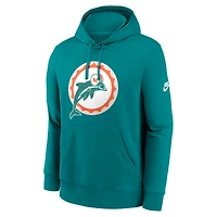 Men's Nike Aqua Miami Dolphins Club Fleece Pullover Hoodie