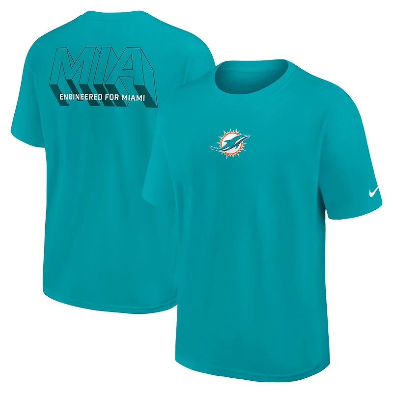 T-shirt Nike Aqua Miami Dolphins Dominate The Game Essential Max90 pour homme