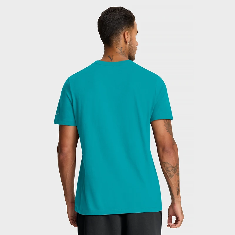 Men's Nike Aqua Miami Dolphins Essential Logo T-Shirt