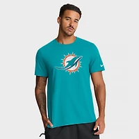 T-shirt Nike Aqua Miami Dolphins Essential Logo pour homme