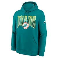 Men's Nike Aqua Miami Dolphins Full Blitz Club Fleece Pullover Hoodie