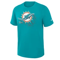 T-shirt Nike Aqua Miami Dolphins Primetime Slub Dri-FIT pour homme