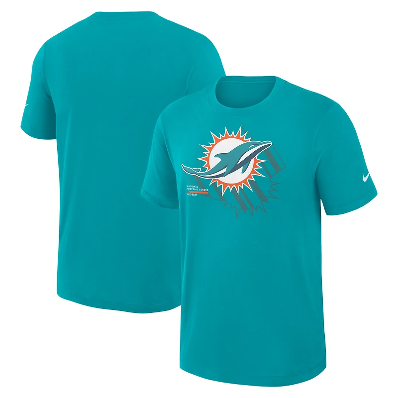 Men's Nike Aqua Miami Dolphins Primetime Slub Dri-FIT T-Shirt