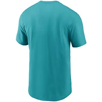 T-shirt essentiel Nike Aqua Miami Dolphins Primetime Logo pour homme