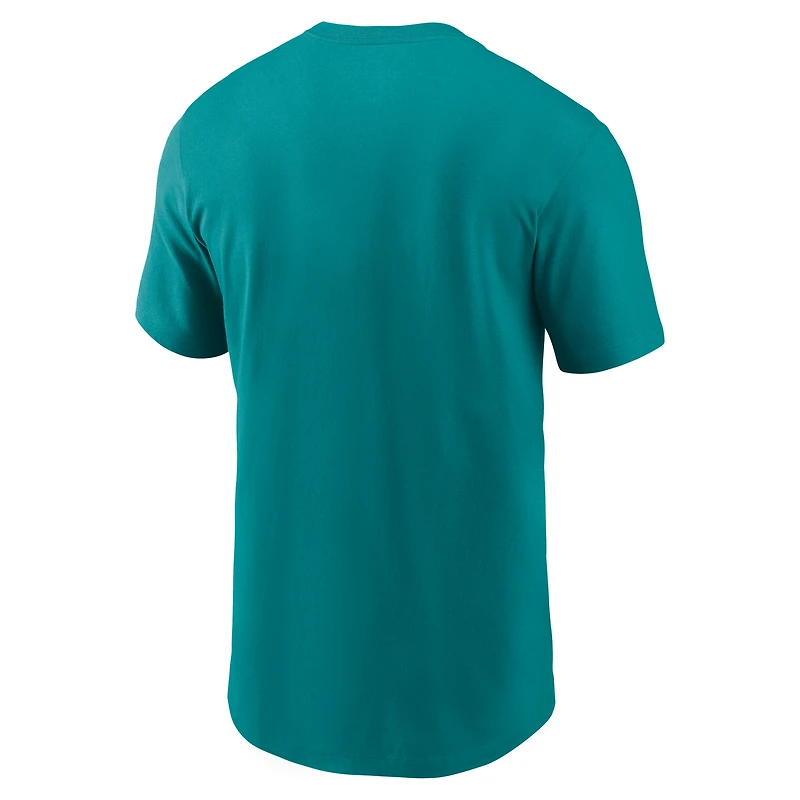 Men's Nike Aqua Miami Dolphins Rewind Essential T-Shirt