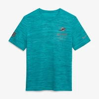 T-shirt Nike Aqua Miami Dolphins Sideline Double Covered Dri-FIT Velocity pour homme