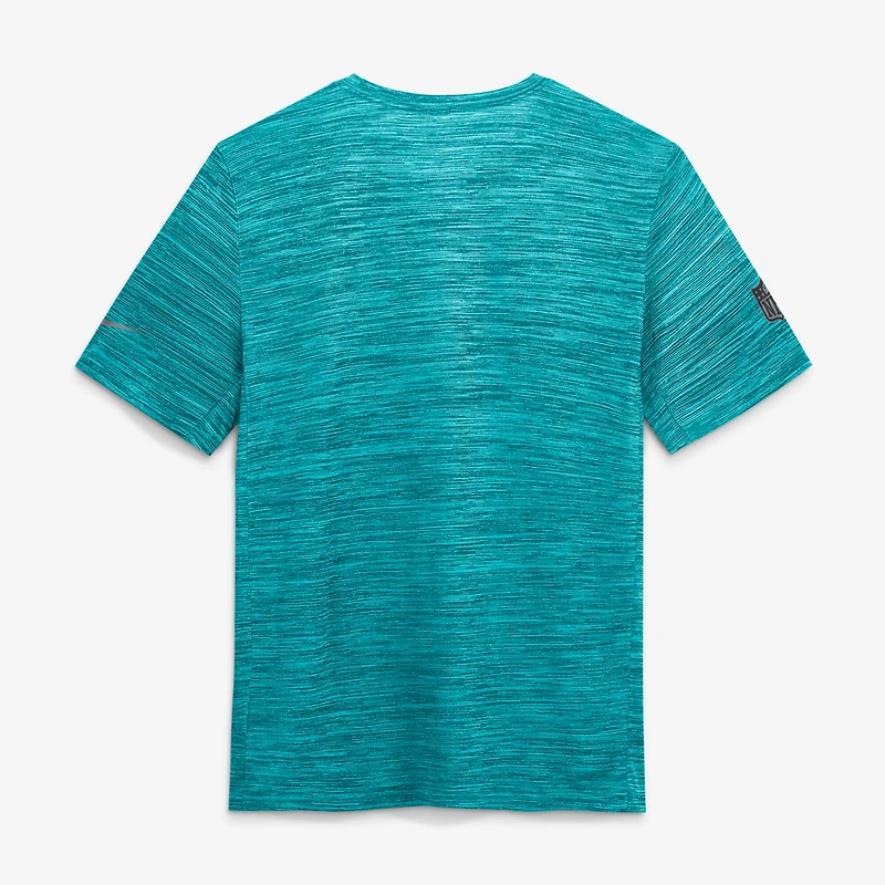 Men's Nike Aqua Miami Dolphins Sideline Double Covered Dri-FIT Velocity T-Shirt