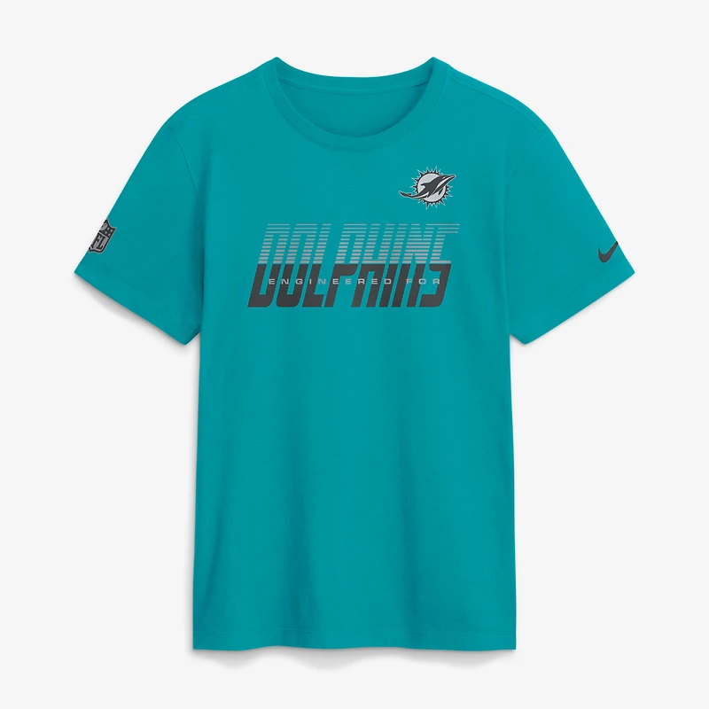 Men's Nike Aqua Miami Dolphins Sideline Dri-FIT T-Shirt