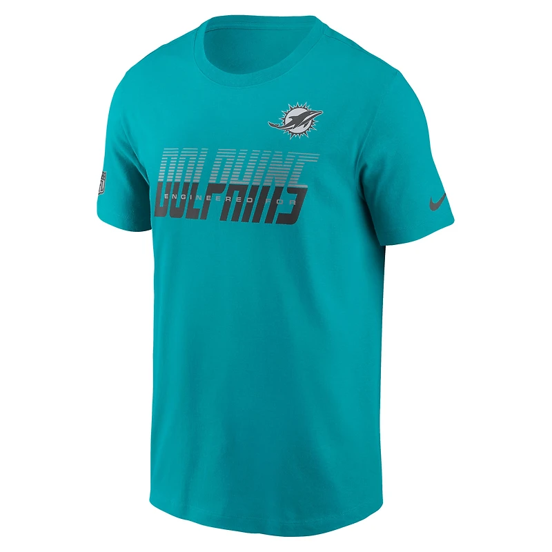 Men's Nike Aqua Miami Dolphins Sideline Dri-FIT T-Shirt