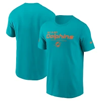 Men's Nike Aqua Miami Dolphins Sideline Dri-FIT T-Shirt