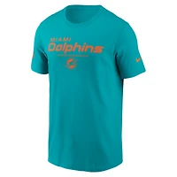 Men's Nike Aqua Miami Dolphins Sideline Dri-FIT T-Shirt