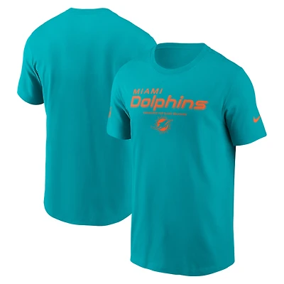 Men's Nike Aqua Miami Dolphins Sideline Dri-FIT T-Shirt
