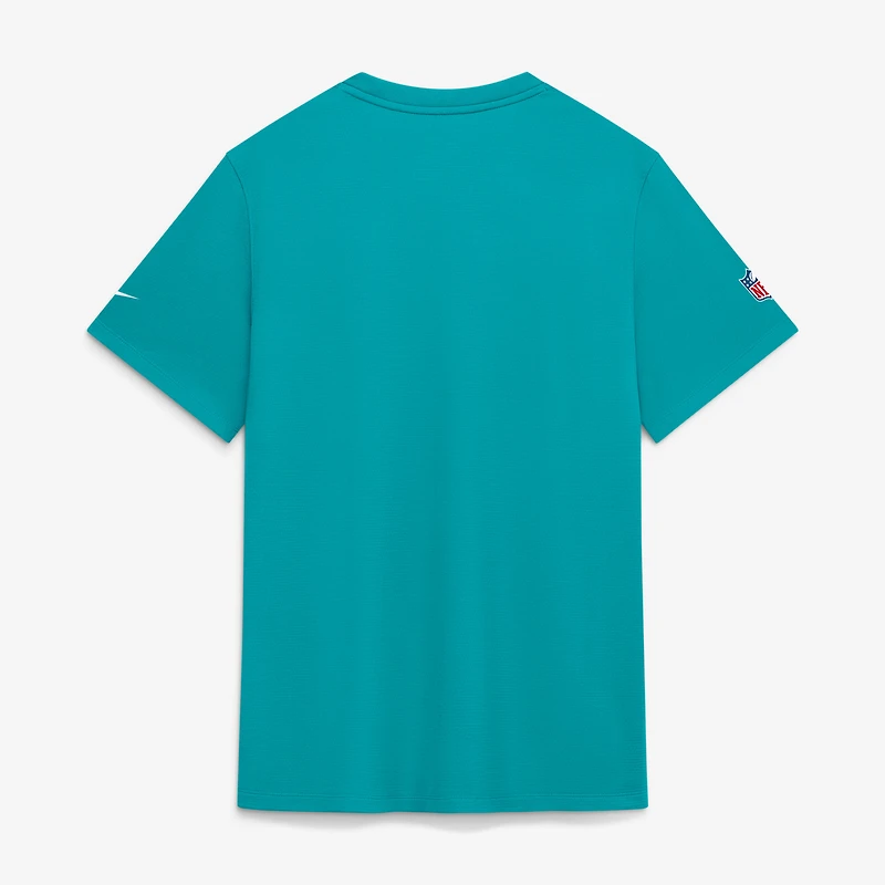 Men's Nike  Aqua Miami Dolphins Sideline UV Dri-FIT Coaches Shirt