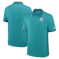 Men's Nike Aqua Miami Dolphins Sideline Victory Stripe Dri-FIT Polo