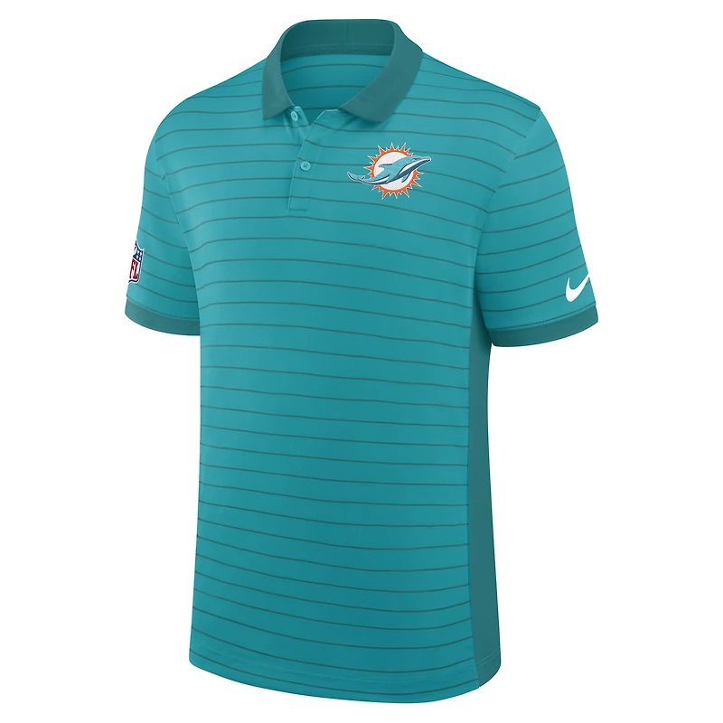 Polo Nike Dri-FIT blanc Miami Dolphins Sideline Victory Stripe pour homme